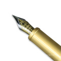 Pen con lápiz de tinta de tinta dorado de 25k con caja de regalo de cuero y diseño chino de diseño de alta gama para oficina para oficina